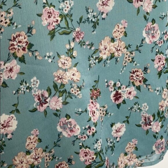 Xhilaration Women Green Floral Off Shoulder Crop Top Plus Size XXL - Picture 4 of 8